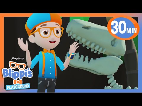 Blippi, the Excavator and the Fossil | Kids Fun & Educational Cartoons