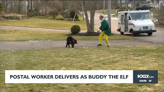 Postal worker delivers as Buddy the Elf