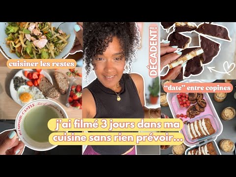 🍓TOUT ce que j'ai MANGÉ ce week-end | Repas fait-maison, cuisiner les restes, frigo clean & snack 😋🍫