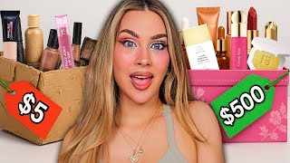 Compré CAJAS MISTERIOSAS de MAQUILLAJE CARA vs BARATA *ESTAFADA*
