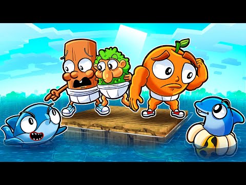 BABY BRAINROT RAFT SURVIVAL CHALLENGE! (Minecraft)