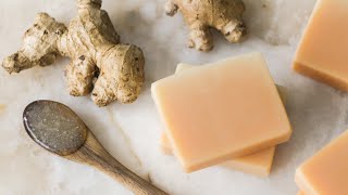 Ginger & sea moss gel soap🫚 A natural homemade soap recipe
