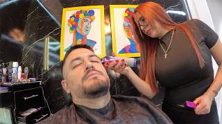 Mexican Female Barber Went All in 🇲🇽