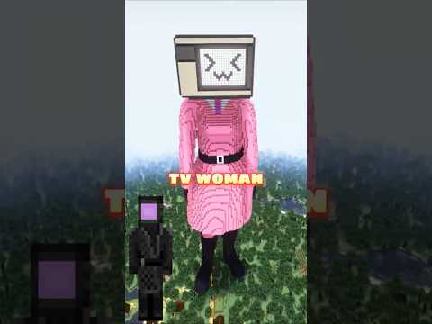 TV WOMAN MINECRAFT BUILD CHALLENGE ! #shorts #minecraft #minecraftbuild #minecraftshorts #tvwoman