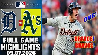 Detroit Tigers Vs. Athletics | July.09.2026  FULL GAME Highlights | MLB Season 2026