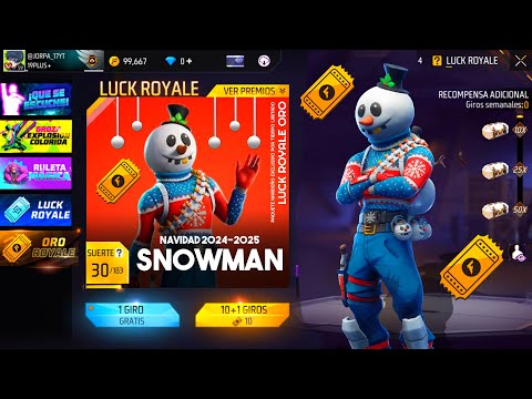 OFICIAL¡ NUEVA LUCK ROYALE DE ORO EN FREE FIRE CON SKIN ÉPICA - NEXT SKIN ROYALE GOLD FF