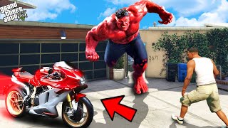 Franklin Stealing Red Hulk Most Fastest Super Bike || SHINCHAN AND CHOP