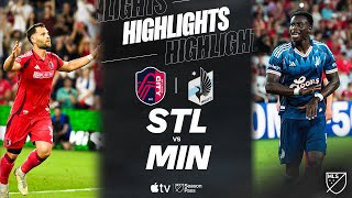 St. Louis CITY SC vs. Minnesota United | Full Match Highlights | Yeboah BRACE and PK Drama!