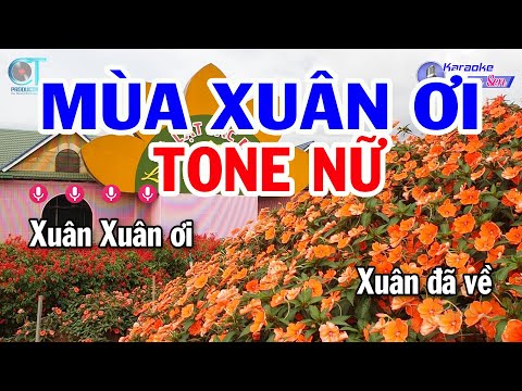 Karaoke Mùa Xuân Ơi Tone Nữ Gm || Nhạc Sống Mới Nhất || Karaoke Đồng Sen