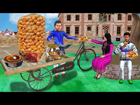 Rickshaw Pani Puri Wala Famous Street Food Golgappa Hindi Kahani Hindi Moral Stories Comedy Video