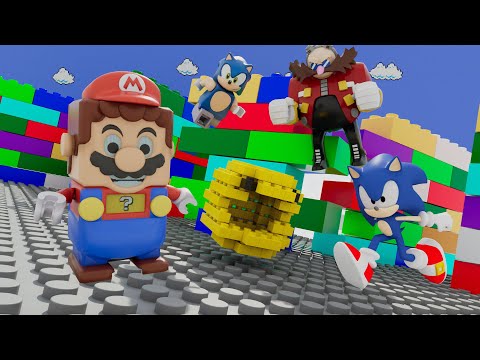 LEGO World Faceoff Super Mario Sonic and Pacman