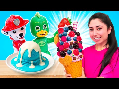 Los coches de juguete y la Patrulla Canina escapan del calor comiendo helado