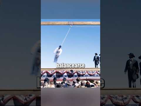 El hombre está colgado pero está jugando en un columpio.#movie