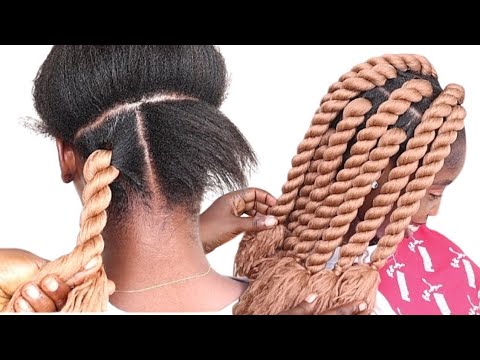 Wool Hairstyle : Easy twist braid hairstyle for Beginners