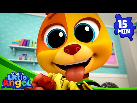 Who's Food is That?! 😋 | Little Angel 😇 | 🔤 Subtitled Sing Along Songs 🔤 | Cartoons for Kids