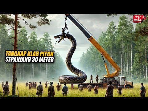 Heboh!! Para Pekerja Ramai-Ramai Tangkap Ular Piton Raksasa Saat Buka Lahan Baru di Hutan