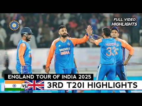 India vs England 3rd T20 Highlights 2025 | IND vs ENG 3rd T20 2025 Full Match Highlights