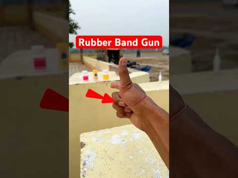 Make Rubber Band Gun 🔫 Science Experiment #tricks #shorts