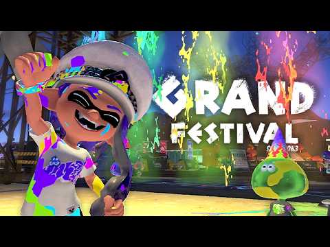 90 Minutes Splatoon 3 Grand Festival Gameplay (Grand Splatlands Bowl Tricolour Turf War)