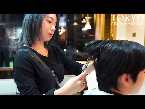 ASMR💈優しく親切でヘアカットの上手い美容師さん | マッサージもあり