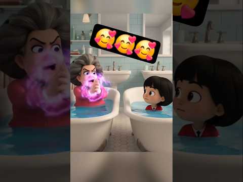 البانيو والماء 4 😁 scary teacher  #animation #funny #shorts