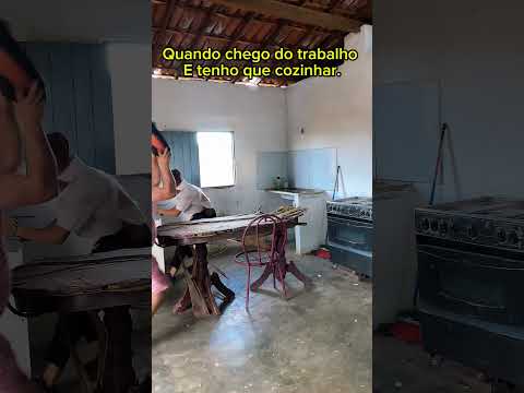 Chego do trabalho e tenho que cozinhar 😂#humor #comedia