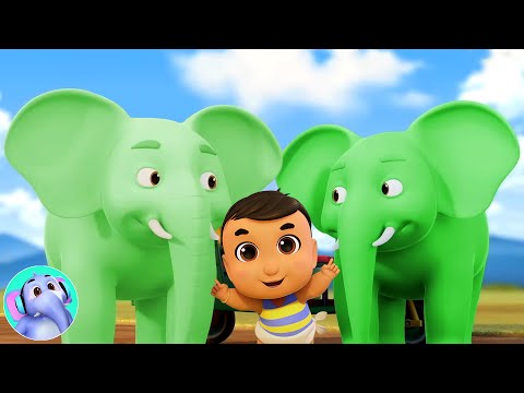 Ek Mota Hathi Gaon Ko Chala, एक माता हाथी, Hathi Raja + Elephant Cartoon Nursery Rhymes for Kids