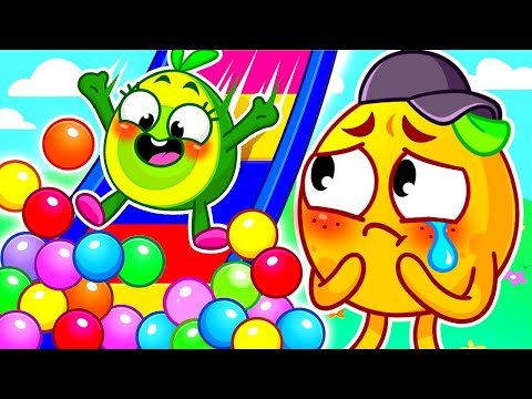 Slide Adventure Safety and Sharing with Pit and Penny Tales | Kids Songs and Nursery Rhymes! #kid