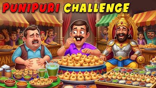 Pani Puri Challenge | Food Eating Challenge | English Stories | English Animated Stories | Cartoon
