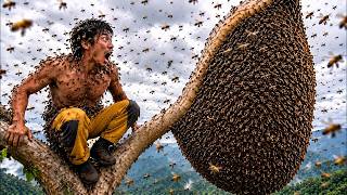 He Risked His Life Climbing 80m to Harvest Wild Honey | Wild Hive Adventures