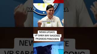 news update VP SARA MAY BAGONG PASABOG