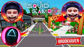 JE TROUVE LES POUPÉES et LES GARDES de SQUID GAME 3 sur BROOKHAVEN ROBLOX à 3H00 DU MATIN