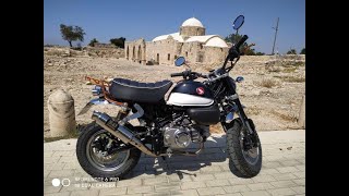Honda Monkey z125 review Motorcycle ride Cyprus.