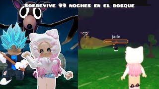 Sobrevive 99 noches en el bosque 😱ROBLOX.#roblox #youtube