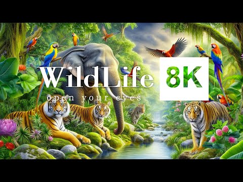 Tropical Forest Animals | Life Of Wildlife in Rain forest | 8K ULTRA-HD With Animals & Jungle Sounds