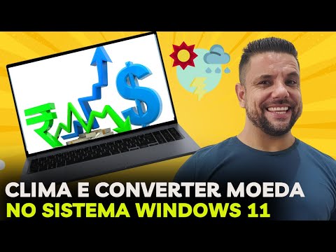 Como Acessar Bem Rápido o CLIMA PREVISÃO de TEMPO e CONVERSOR DE MOEDAS no WINDOWS 11