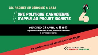 Une politique canadienne d’appui au projet sioniste
