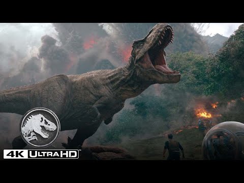 名シーン特集 |『ジュラシック・ワールド／炎の王国』 火山噴火シーン(4K HDR)