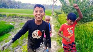 Naughty about bicycles in the village streets.