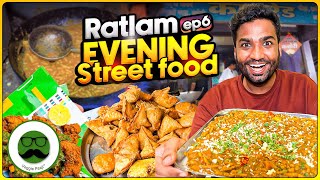 Ratlam Evening Street Food | Sev Tamatar , Kamred Bhajiya, Ice Gola & More | Veggie Paaji