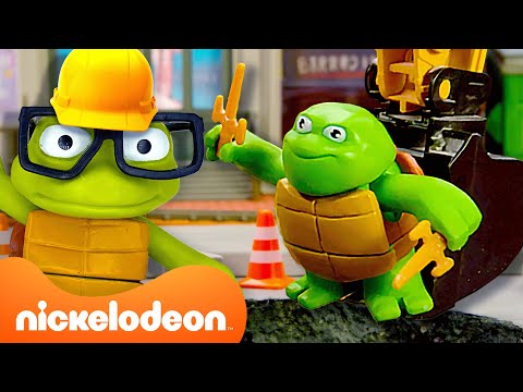 TMNT: Mutant Mayhem | Bayi Kura-Kura Ninja MEMBANGUN KEMBALI Lubang di Tanah! | Nickelodeon Bahasa