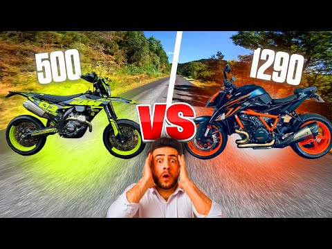 POV [4K] KTM 500 EXCF VS 1290 SUPERDUKE R ! 🔥