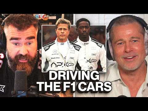 Brad Pitt confesses how INTENSE it actually is driving F1 cars with Travis and Jason