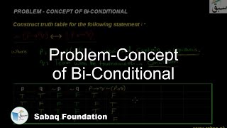 Problem-Concept of Bi-Conditional