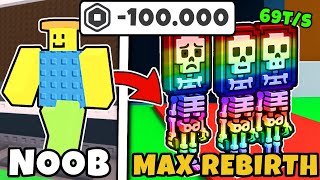 Habisin 100.000 ROBUX untuk MAX REBIRTH di Steal a Brainrot!