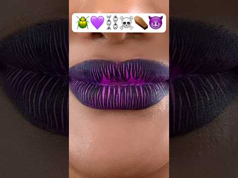 Beetlejuice eyeshadow lips 💜🪲