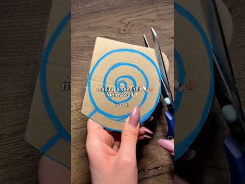 🐚🥹🪸 Making a SEASHELL for my wall 😍🐚 Cardboard Craft | DIY Tutorial #cardboard #diy #craft