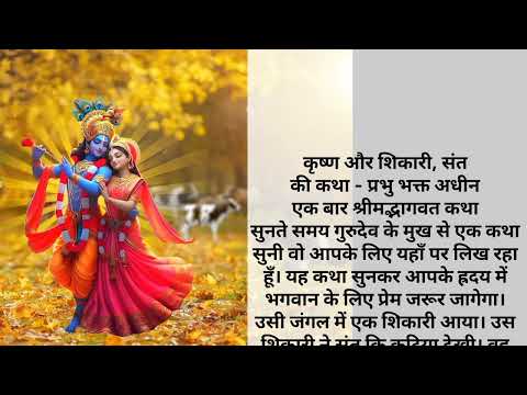 कृष्ण और शिकारी, संत की कथा ||  #jaishreekrishna #krishna #motivation #radheradhe #hindistories #yt