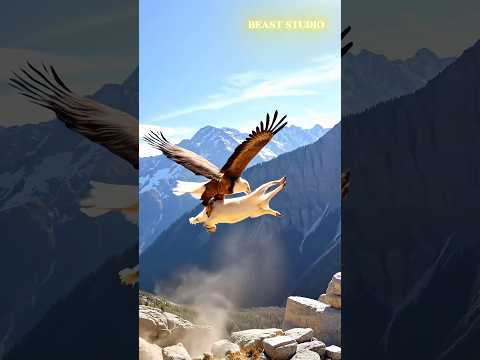 Eagle Attempts to Snatch Goat, Struggles to Lift Off! 🦅🐐 | Wild Animal Drama