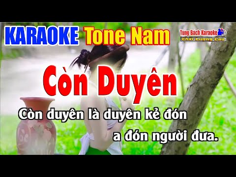 Karaoke Còn Duyên Tone Nam | Nhạc Sống Tùng Bách